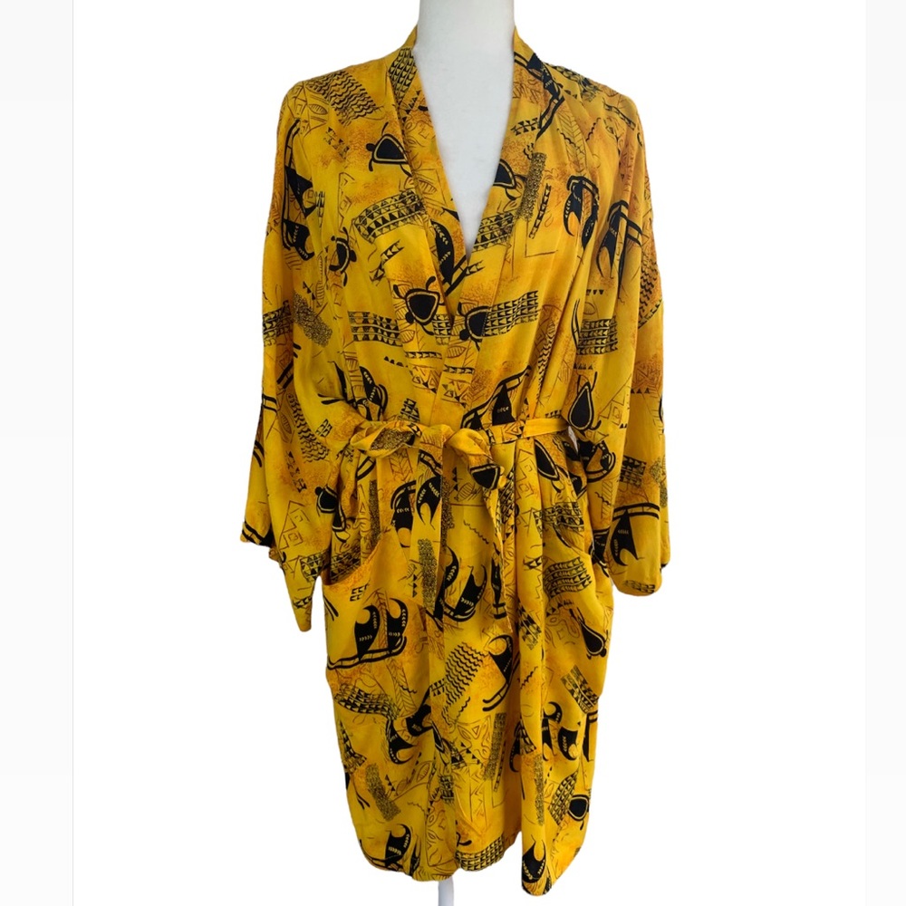 Island Planet Comfy Robe with Turtle Print